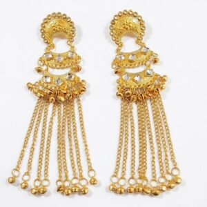 kashmiri style long hanging earrings for women trending desgin kashmiri earrings