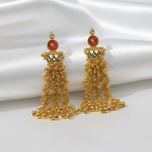 kashmiri style long hanging earrings for women trending desgin kashmiri earrings
