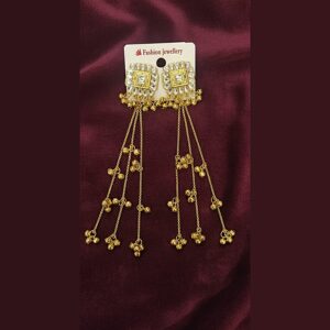 kashmiri style long hanging earrings for women trending desgin kashmiri earrings